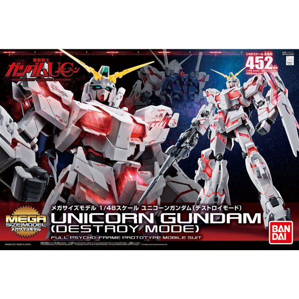 Bandai Mega Size Model 1 48 RX-0 Unicorn Gundam (Destroy Mode) Model Kit Hot on Sale