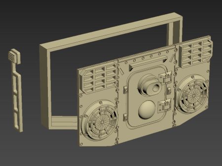 Greeblie Set for Studio Scale Y-Wing - Back Section - Back Plate Cheap