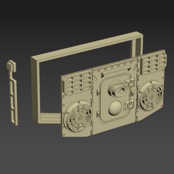 Greeblie Set for Studio Scale Y-Wing - Back Section - Back Plate Cheap