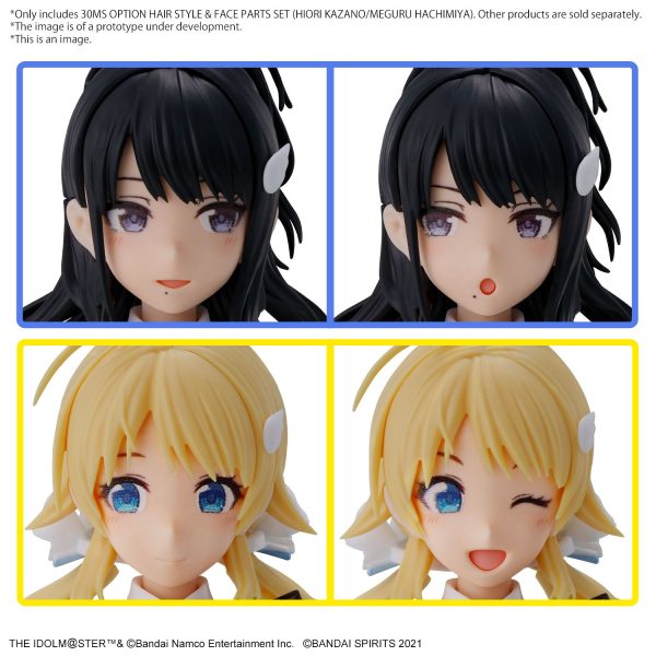 Bandai 30 Minutes Sisters THE iDOLMASTER Shiny Color Option Hair Style & Face Parts Set Hiori Kazano Meguru Hachimiya Model Kit Online Sale