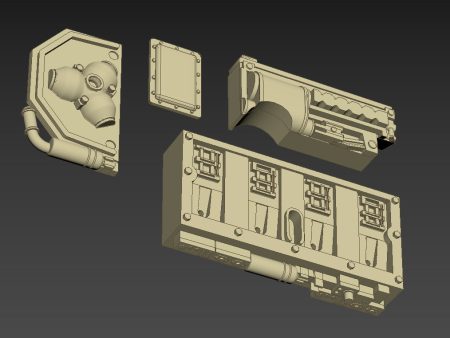 Greeblie Set for Studio Scale Y-Wing - Back Section - Starboard Parts Online Sale