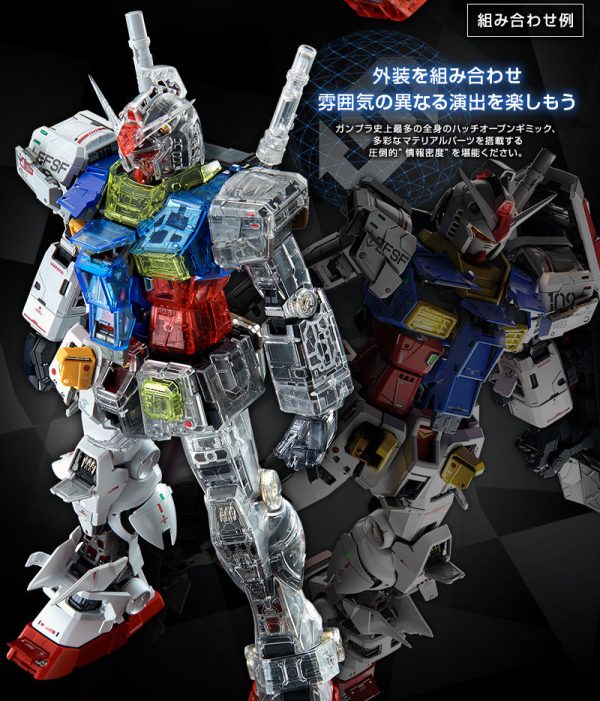 Bandai PG 1 60 Clear Color Body for Perfect Grade Unleashed RX-78 Model Kit For Discount