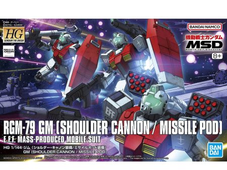 Bandai HGGTO 1 144 RGM-79 GM (Shoulder Cannon   Missile Pod) Model Kit Discount