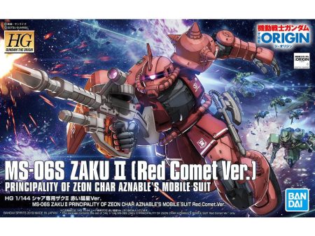 Bandai HG The Origin 1 144 MS-06S Zaku II Principality of Zeon Char Aznable s Mobile Suit Red Comet Ver Model Kit Sale