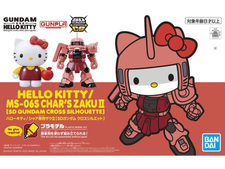 Bandai Hello Kitty x SD Gundam Cross Silhouette MS-06S Char s Zaku II Model Kit For Discount