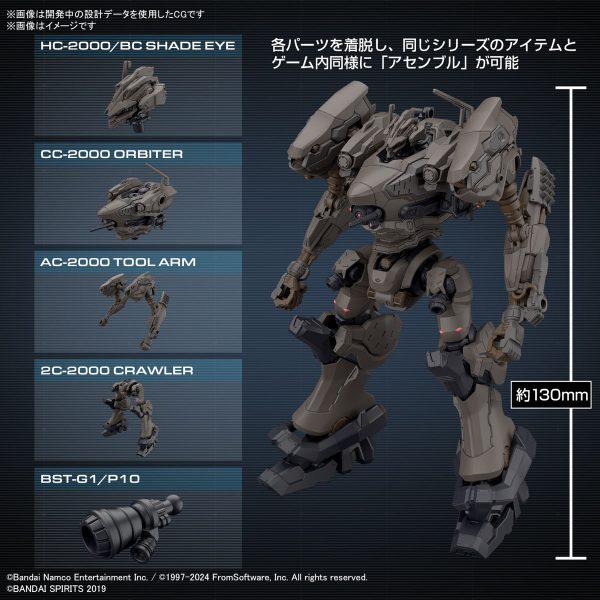 Bandai 30 Minutes Missions 30MM ARMORED CORE Ⅵ FIRES OF RUBICON  RaD CC-2000 ORBITER NightFall Model Kit (ETA Q4 2024) Hot on Sale