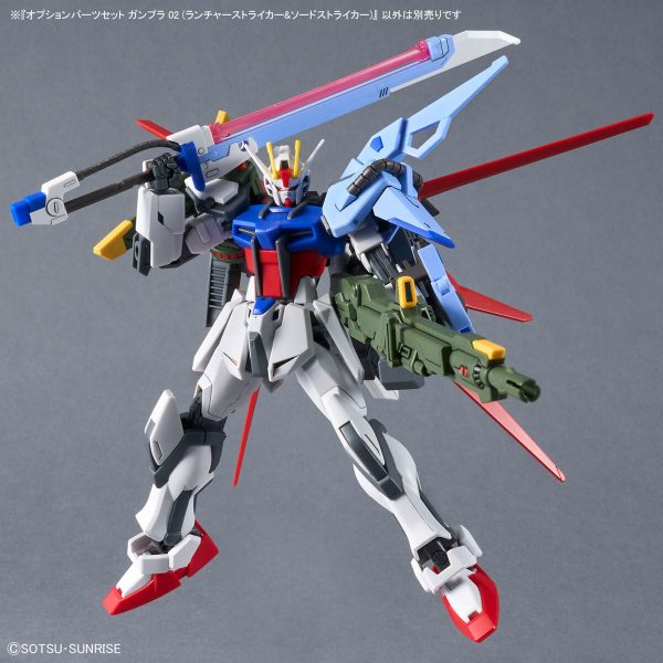 Bandai Gundam Option Parts Set Gunpla 02 (Launcher Striker & Sword Striker) Model Kit Hot on Sale