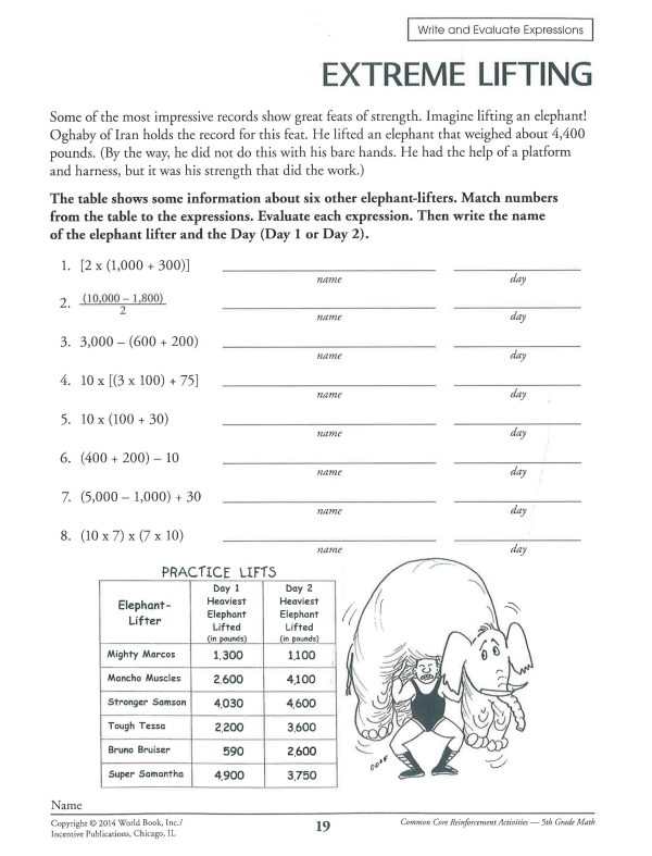 Math Grade 5 : Activities That Captivate. Motivate. & Reinforce Supply