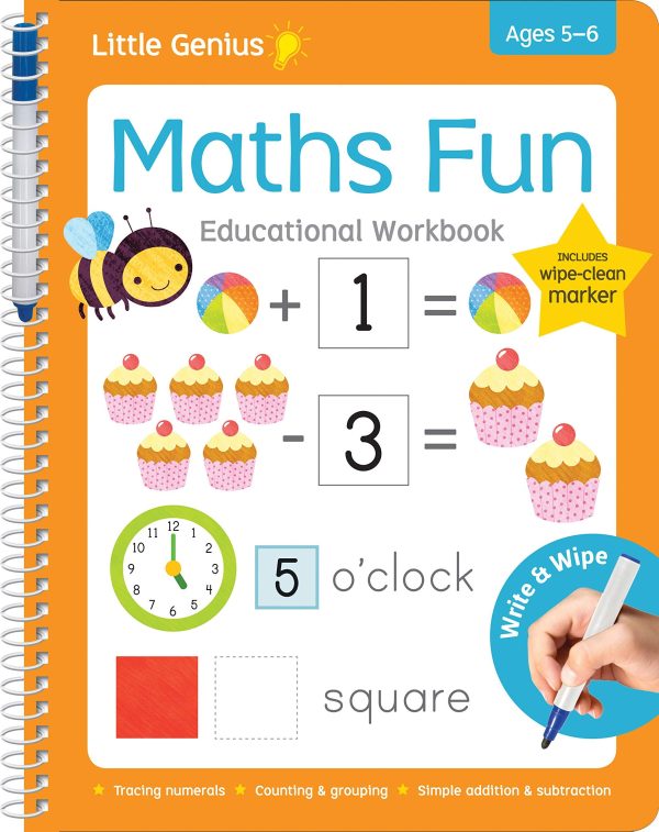 Write & Wipe Maths Fun Workbook For Sale